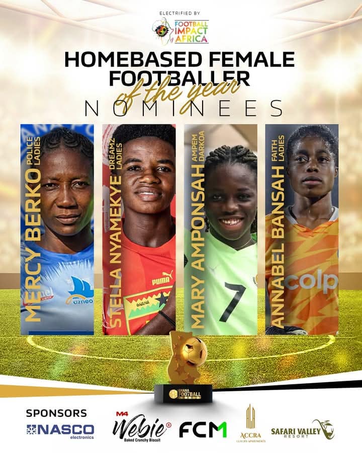Ghana Football Awards 2025: Mary Berko, 3 others nominated for Home-based Footballer of the Year